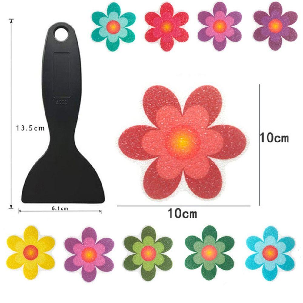 PEVA Bath Tub Slip Stickers Flower Cartoon Non-slip Sticker Waterproof and Non-slip Paster  Pool