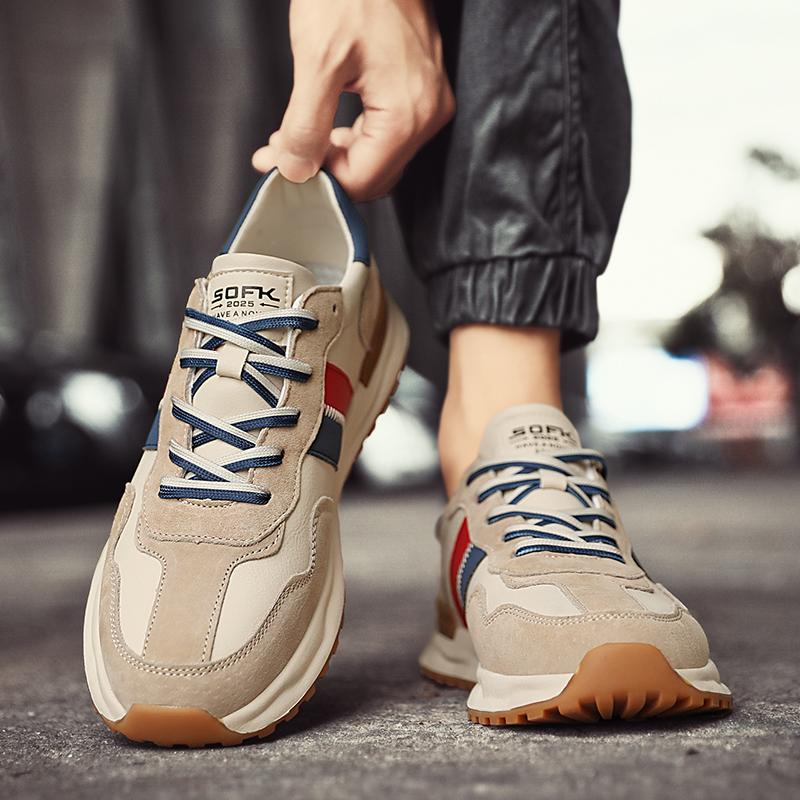 New Men's Shoes Casual Sneakers Men Wear-resistant Outdoor Forrest Gump Shoes For Men Jogging Leather Shoes