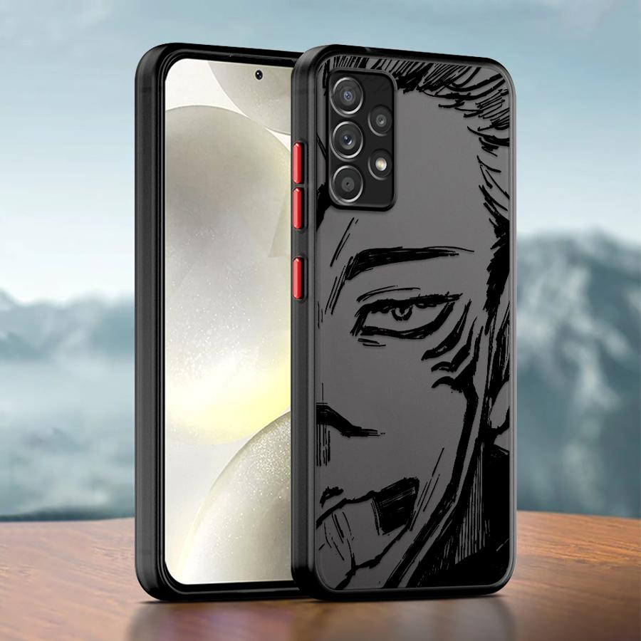 Pouzdro Anime Sukuna Jujutsus Kaisen Soft Edge pro Samsung Galaxy A23 A32 A15 A52 A16 A33 A54 A22 A73 A24 A34 A53 A21s A72 A25 A31