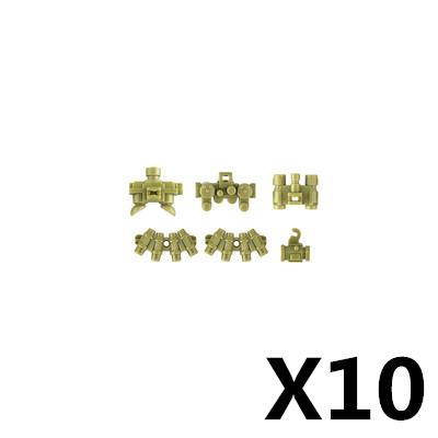 MOC Military Figures Accessories Building Blocks Helmet Night Vision Vest Knee Pads Tactical Belt Protective Mask Toys Kids J068