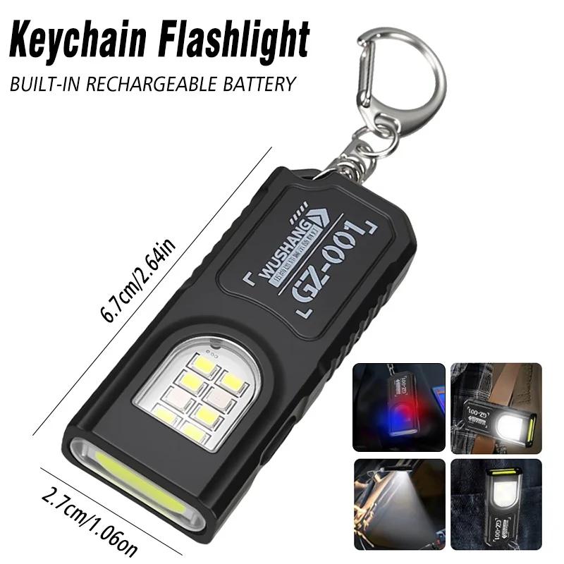 EDC Mini LED Flashlights  Rechargeable Magnetic Torch Clip-On EDC Handheld Work Light for Hiking Camping Dog Walking Emergencies