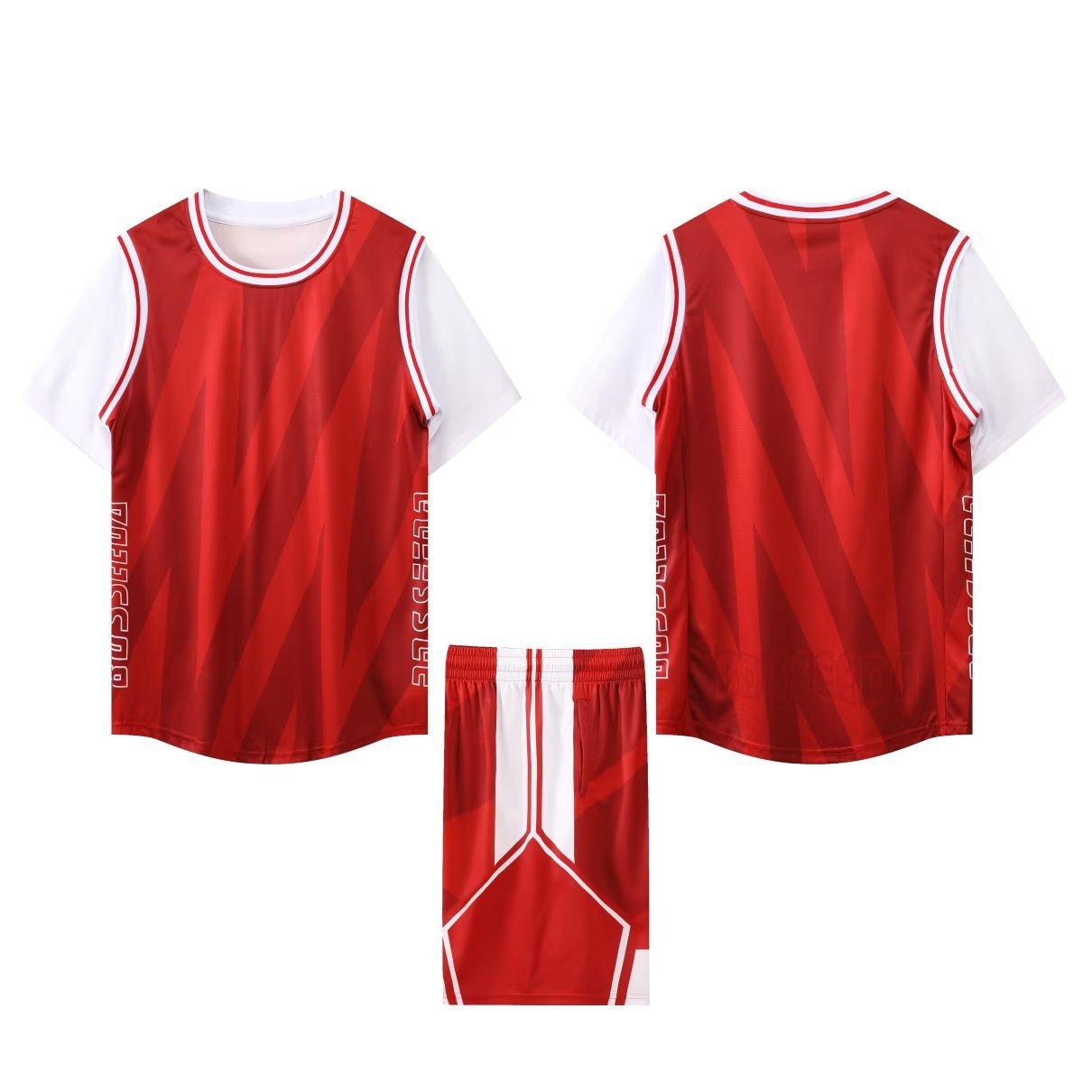 American Fake Two-Piece Basketball Suit, Boys And Girls Training Sports, Primary School Students Summer Adult Basketball Suit 4XS