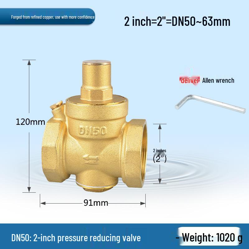 Adjustable Brass Water Pressure Reducing Valve for Heaters & Purifiers