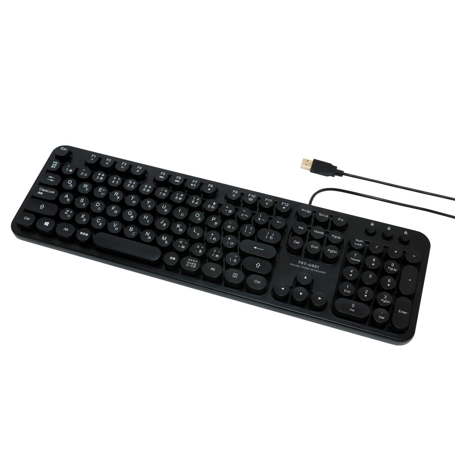 

Miyoshi MCO Retro Design USB Keyboard, Black, TRT-US01BK