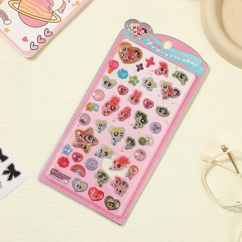 

Cartoon 3D Stickers DIY Sticker Laptop Scrapbook Aesthetic Sticker Crystal Decals Solid Decorative Sticker