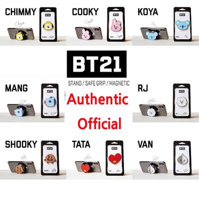 BTS BT21 Resmi Akıllı Tok Telefon Parmak Standı Tutucu K-Pop Orijinal Ürünler