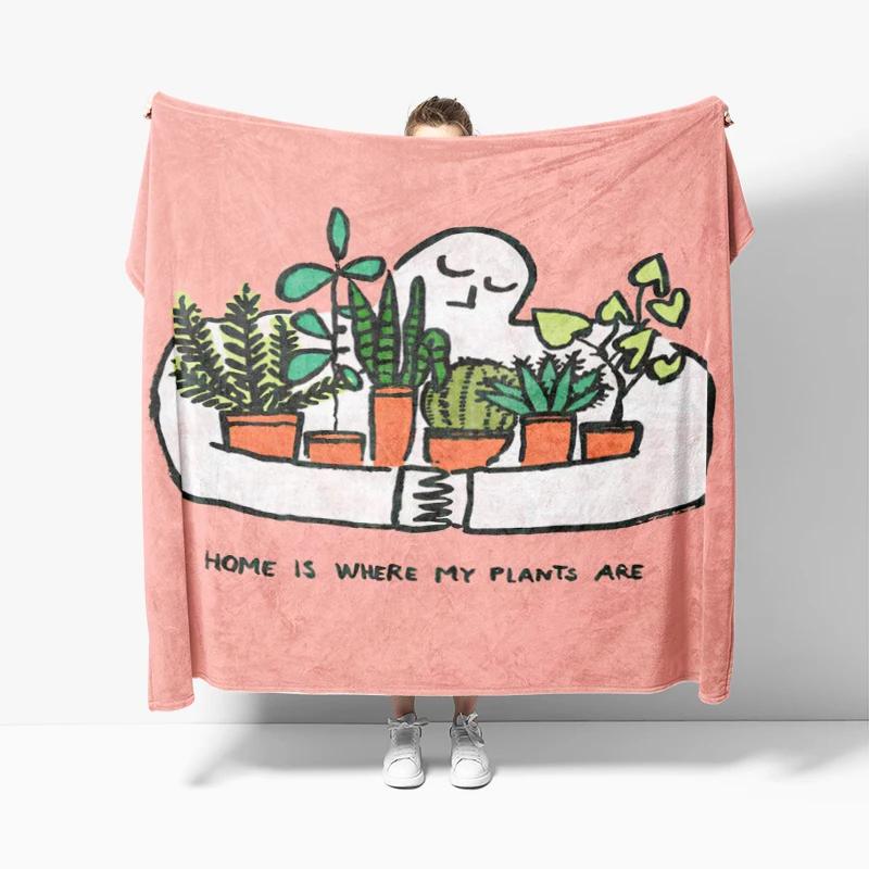 Home Decoration Plush Sofa Blanket Anime Animals Bedspread On the Bed Anime Fluffy Soft Blankets Thick Blanket for Winte