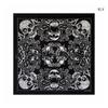 Halloween Skull Scarf for Women Men Scary Neckerchief Breathable Scarves Head Bandannas Square Headband for Party 55cm