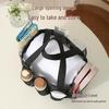 Large Mesh Beach Bag with Compartments - Breathable Gym & Swim Travel Organizer