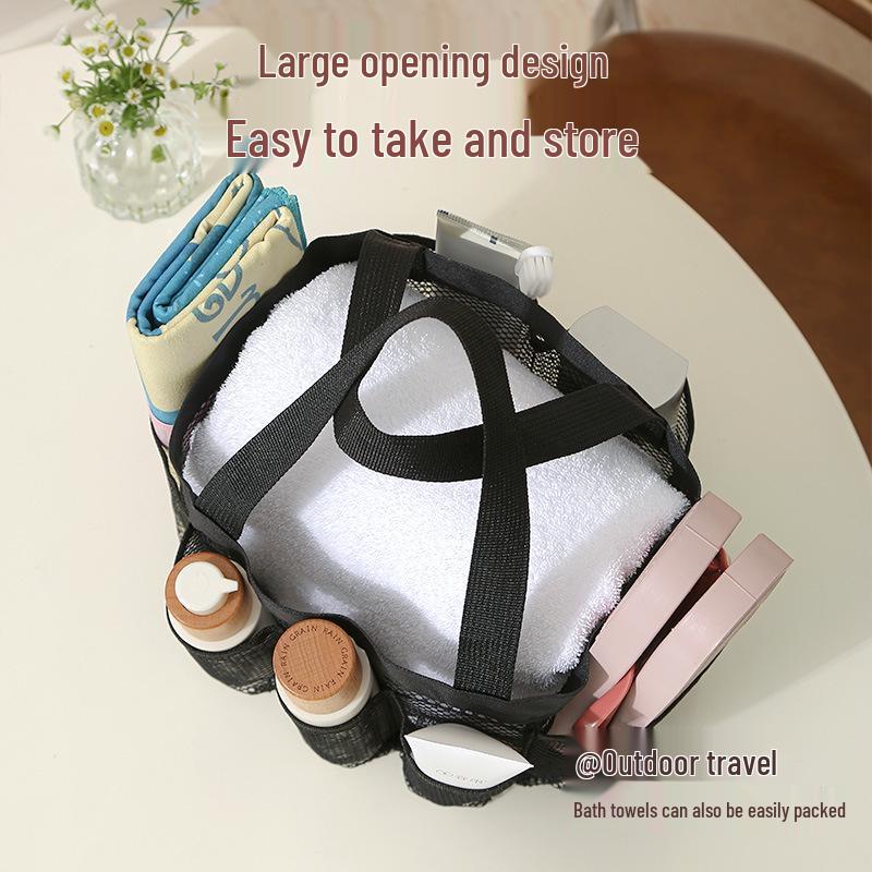Large Mesh Beach Bag with Compartments - Breathable Gym & Swim Travel Organizer