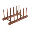 Functional Wooden Dish Drainer Rack Perfect for Organizing Plates and Lids in Small Kitchens