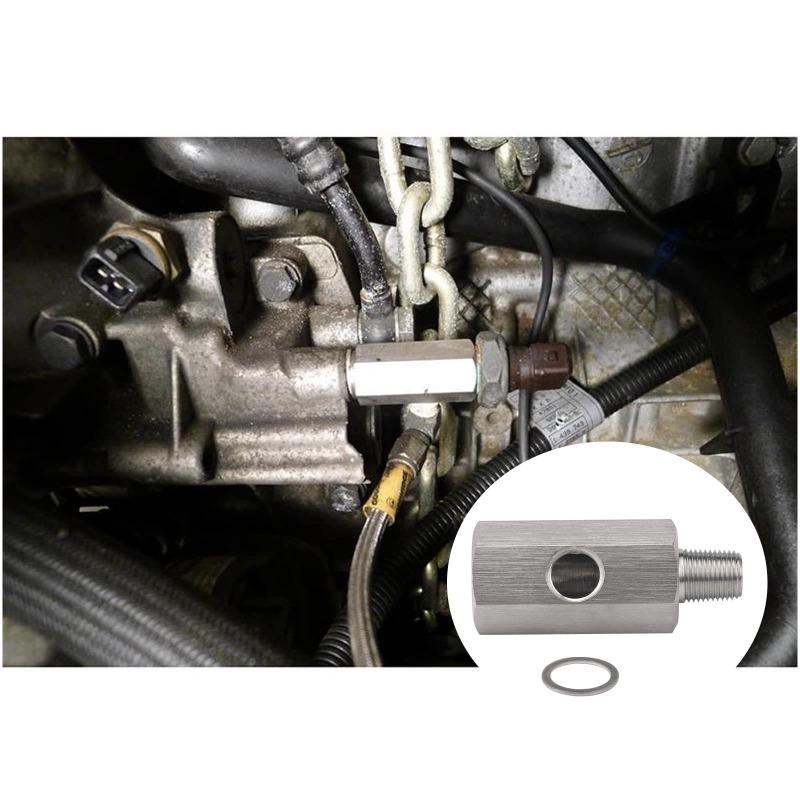 1/8NPT for M10X1 with Side Hole Car Fuel Pressure Sensor Tee Adapter Feed Line Gauge T Port Fitting -Male Female
