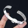 925 Silver Turritella Agate Stone Anniversary Engagement Wife New Bangle Jewelry
