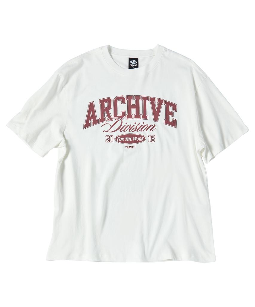 TRAVEL Archive Pigment Short Sleeve T-Shirt Cream