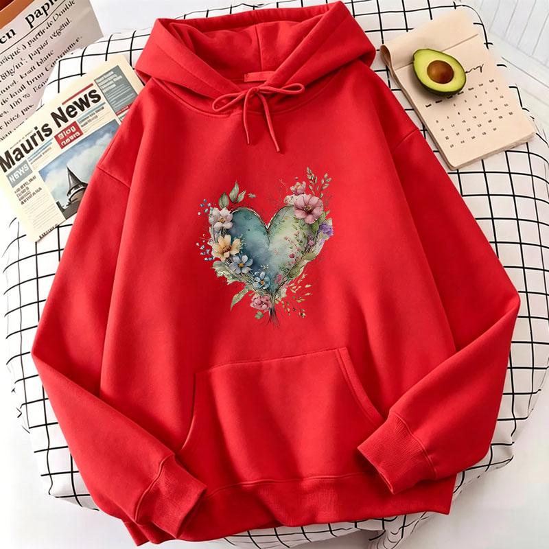 Vintage Floral Print Hoodie Casual Spring, Autumn, and Winter Sweatshirt Trendy Fashion for Men and Women