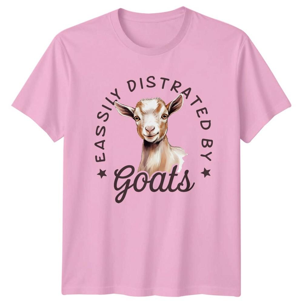 Easily Distracted By Goats TShirt Goat Lover Farming Gift For Him And Her