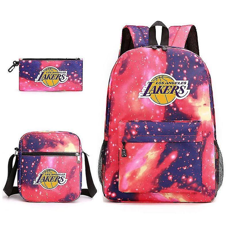 School Season Student Backpack Heat Transfer Backpack Satchel Pencil Bag Three-Piece Set
