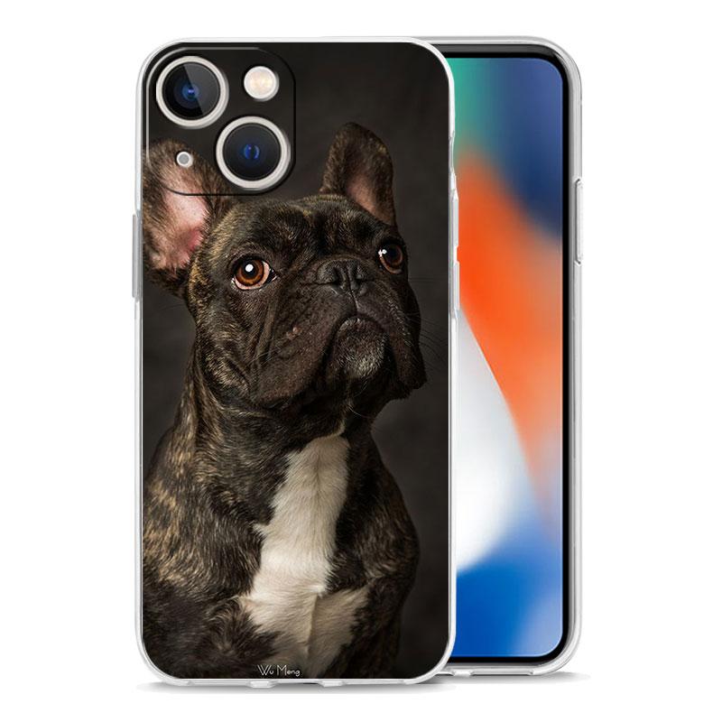 Phone Case For iPhone 17 Air Cases iPhone 16 15 12 13 14 Pro Max SE 7 8 Plus iPhone11 Clear Soft Cover French Bulldog Dog Pet