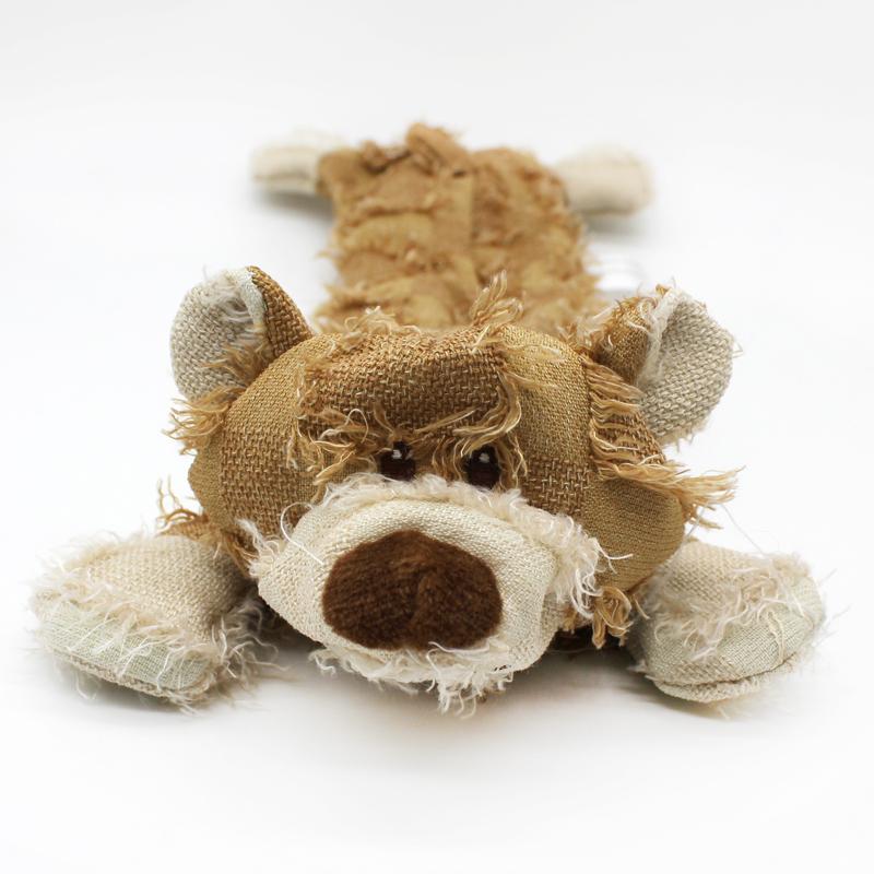 Plush Squeaky Beggar Bear Puppy Dog Toy Bite Resistant Pet Toys for Small Medium Dogs French Bulldog Beagle Mascotas Accessories