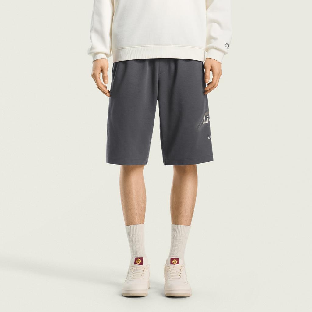 Li Ning Sports Lifestyle Series Logo Letter Short Sweatpants Men shorts AKSW233-2