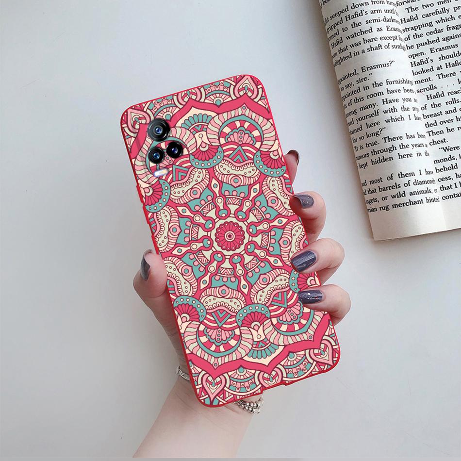Para Funda Vivo V21e 2021 Gato Flor Suave TPU Fundas de Teléfono Para Vivo V21 V 21 V 21e 4G 5G V2061 V2066 V2108 V2050 Cubierta Trasera Fundas