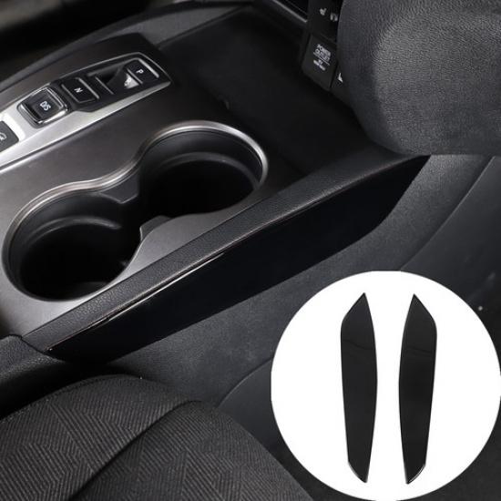 Glossy Piano Black Center Gear Shift Side Panel Sticker For Honda Pilot 2016-22