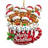 Gingerbread Man Christmas Ornament Resin Hanging Decor for Tree & Home Festive Cookie Figurine for Xmas Decorations