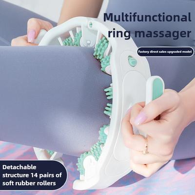 360 Degree Round Ring Leg Massager 180 Adjustable Anti Cellulite Full Body Massage Tool Neck Shoulder Abdominal Muscle Slimming