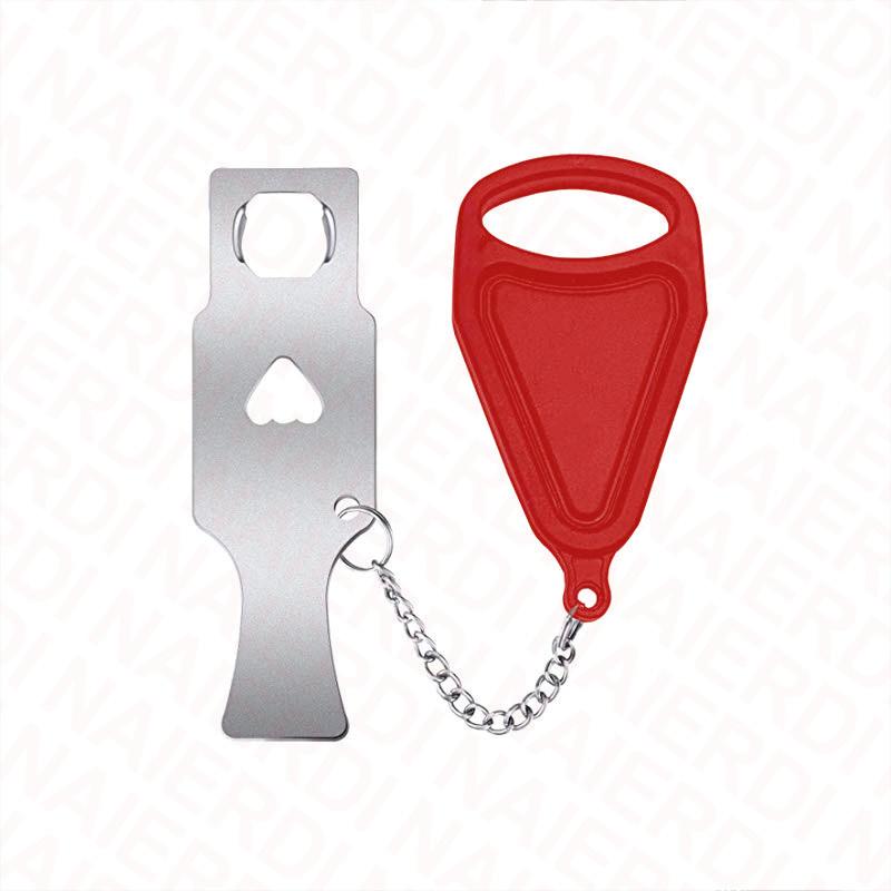 NAIERDI Portable Door Lock Safety Latch Metal Lock Anti Theft Security Lock Great for Travel Dormitory,Airbnb,Hotel,Home, Motel