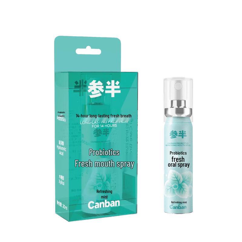 Cansban Probiotic Cool Mint Oral Spray 2-Pack