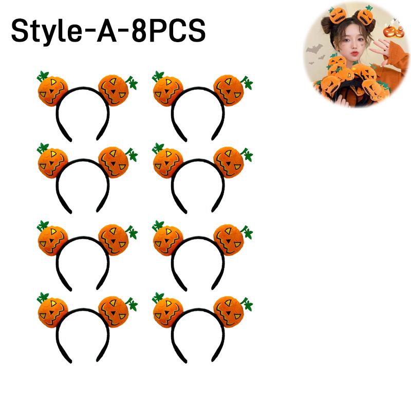 16PCS Halloween Spooky Pumpkin Hair Bands Quirky Cute Wash Face Headband Women 2025 Halloween Party Hairpin Decoration Headpiece