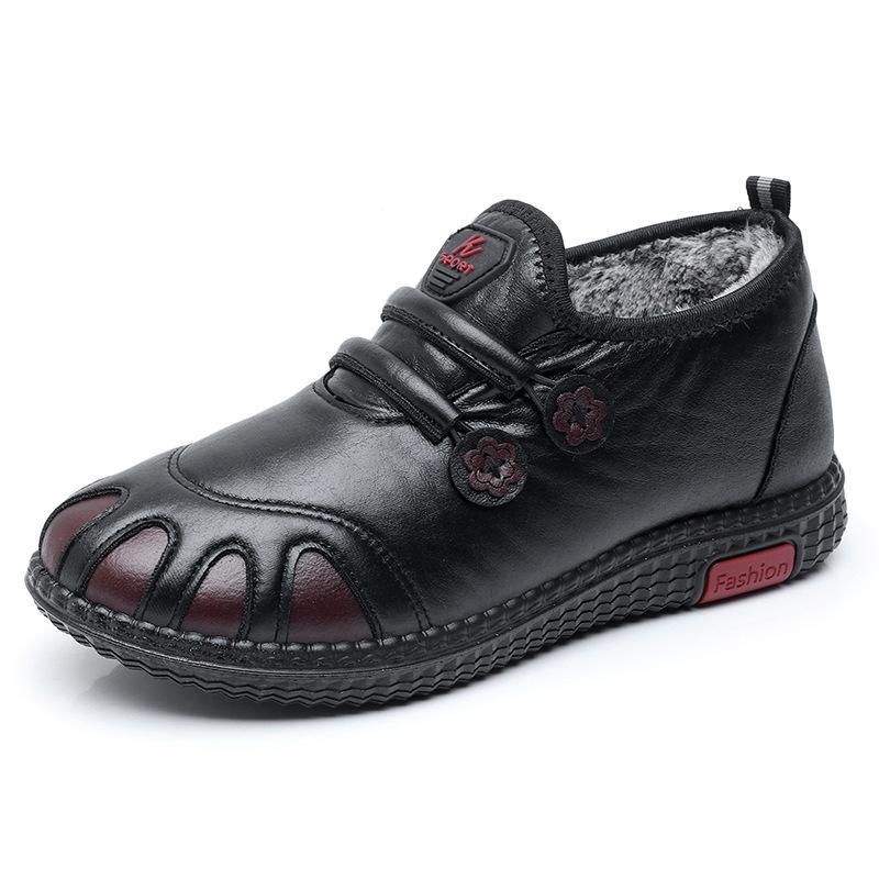 

Зимние женские полусапожки Plus Velvet, теплые и толстые 38 чёрный