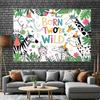 2D Jungle Themed 2nd Birthday Backdrop Cloth for Photo Booth & Decor
