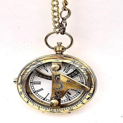 Antike Vintage Messing magnetische Taschenuhr nautisch handgefertigt