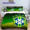 Brazil national football team  Pattern Bedding Quilt Set  Home Decoration  Gift (1 * duvet cover + 2 * pillowcase  without core)