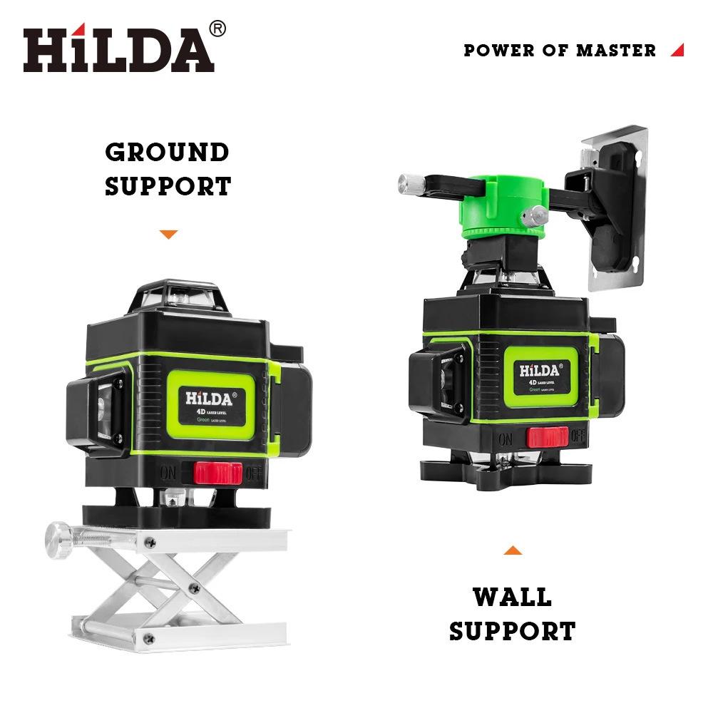 Portable 16-Line Green Laser Level with Tripod and Floor Stickers