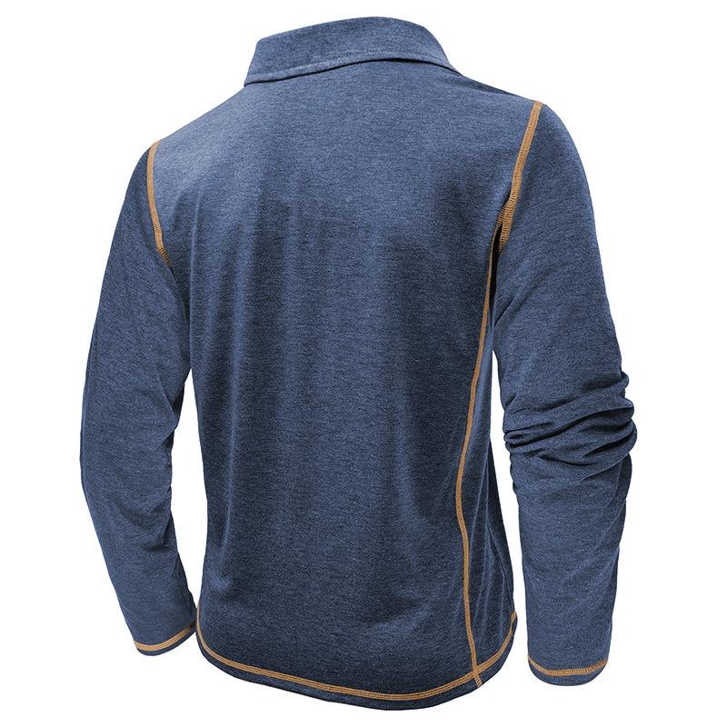 Podzimní Novinky Pánské Tričko s Límcem s Dlouhým Rukávem Pánské Polokošile Top