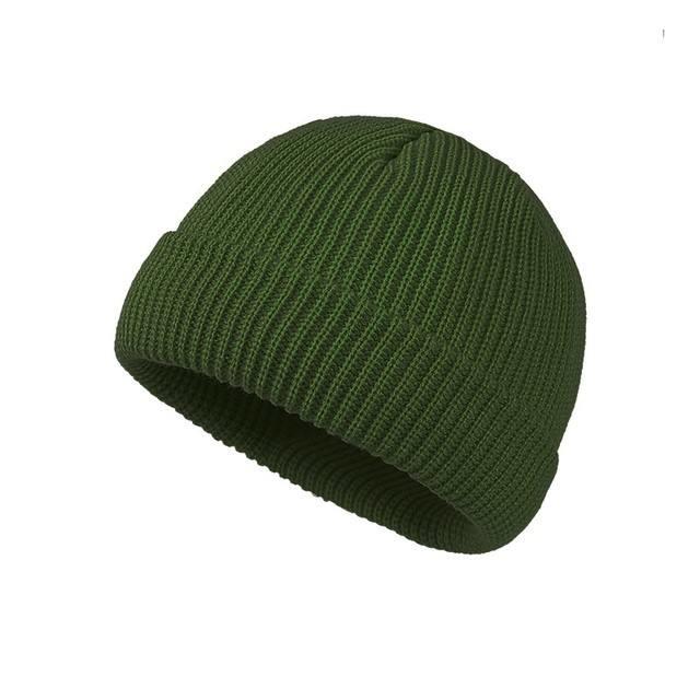 Solid color knitted woolen hat for men and women, hip-hop melon skin hat suitable for keeping warm and cold in autumn and winter