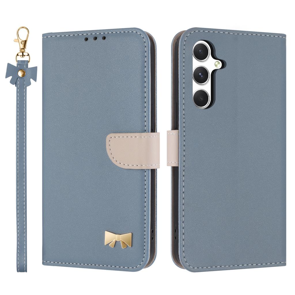 For Samsung Galaxy A17 5G/A26 5G Case Bowknot Decor Wallet Leather Phone Cover with Wrist Strap