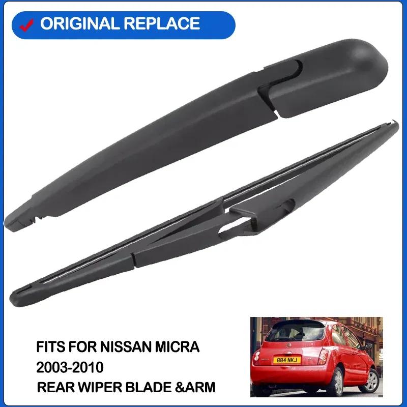 Rear Windshield Wiper Arm W/ Blade for 2003-2010 Nissan Micra Windshield Windscreen Clean Back Window Brush 28781-3U020