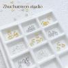 18k Gold-Filled U-Shaped Horseshoe Buckle End Caps for Steel Wire Beading, Handmade DIY Jewelry Accessories