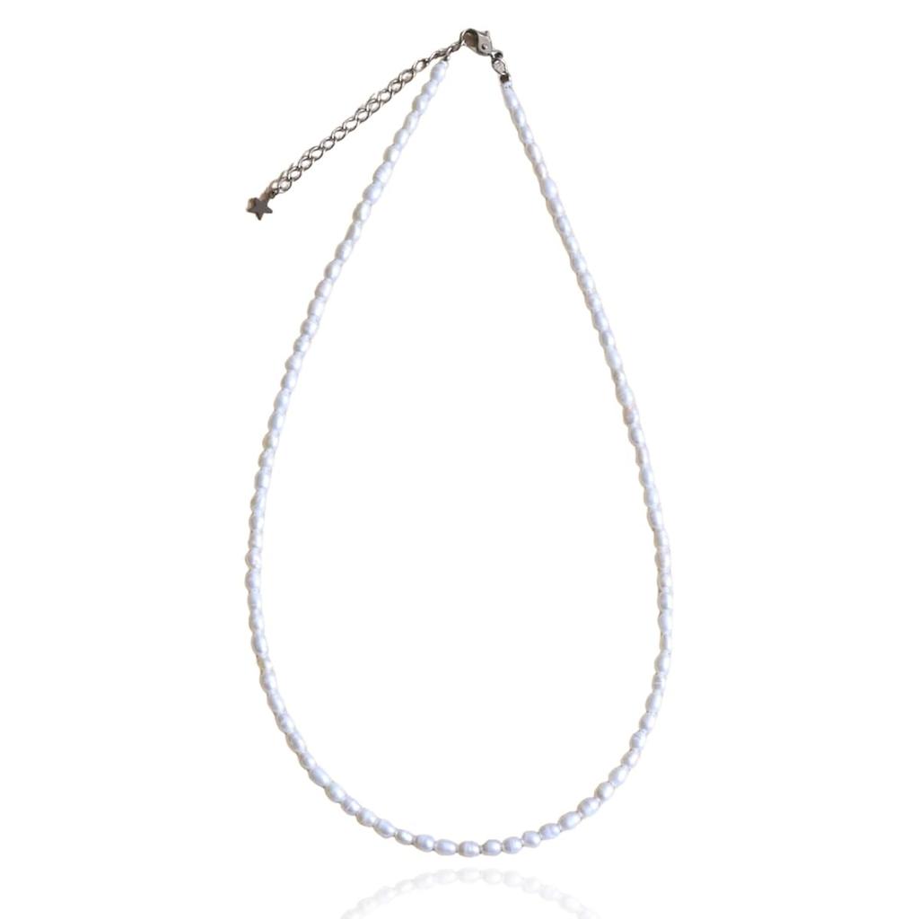 Baby Pearl Genuine Freshwater Pearls Keeps a Happy Shape Memory Metal Allergy Free Drawstring Care Cloth Included In [Mani Mani] Necklace, Pearls,