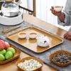 Japanese-Style Imitation Wood Grain Plastic Dessert and Snack Plate