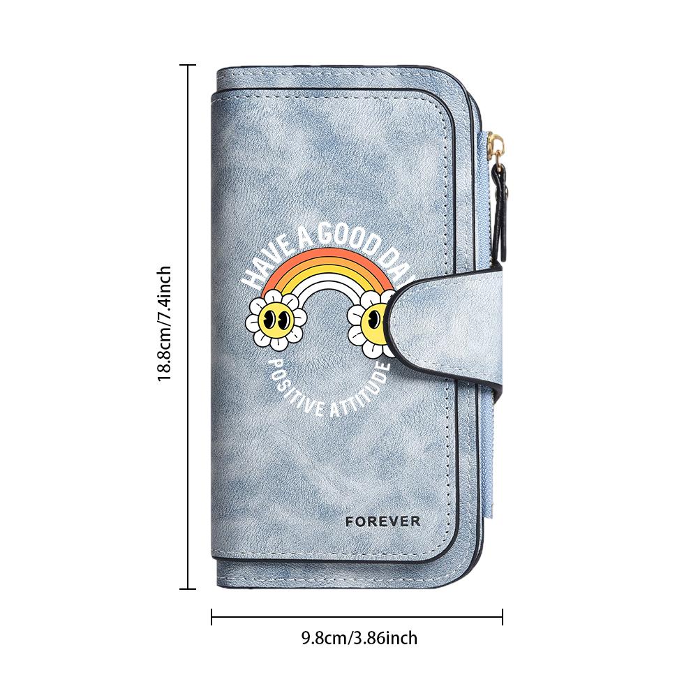 Cute Cartoon Pattern Wallet Fashion Portable Casual Purse Large Capacity Multi Card Holder for Daily Use