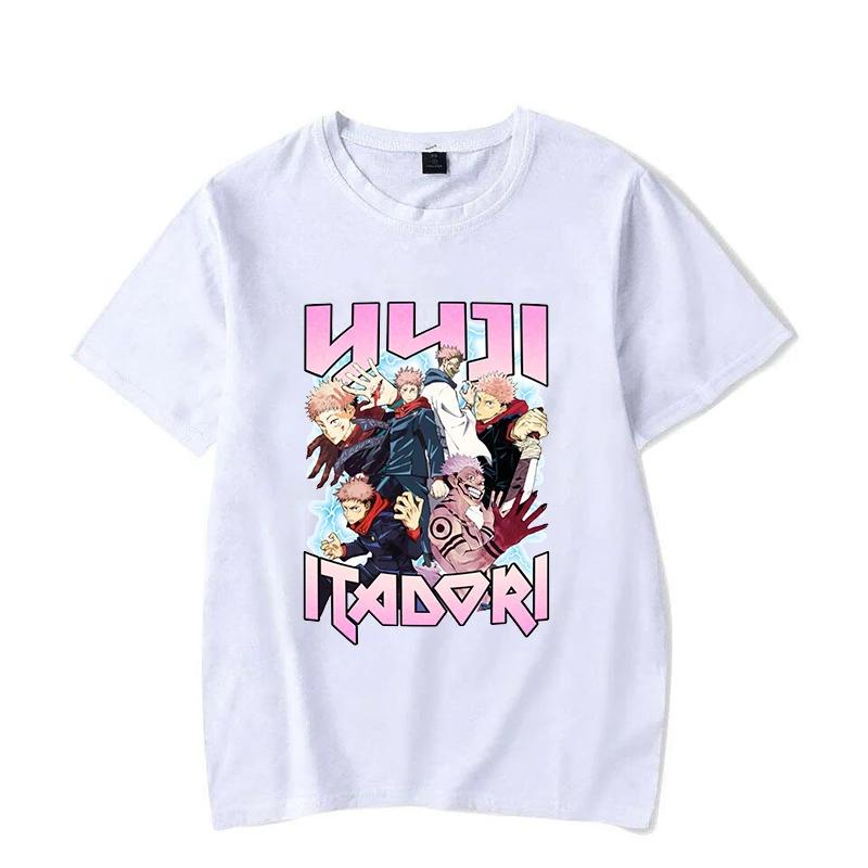 

(Премиум-футболка)Футболки с принтом аниме, женские, с коротким рукавом, забавные, с круглым вырезом, повседневные летние топы XXXL золотой