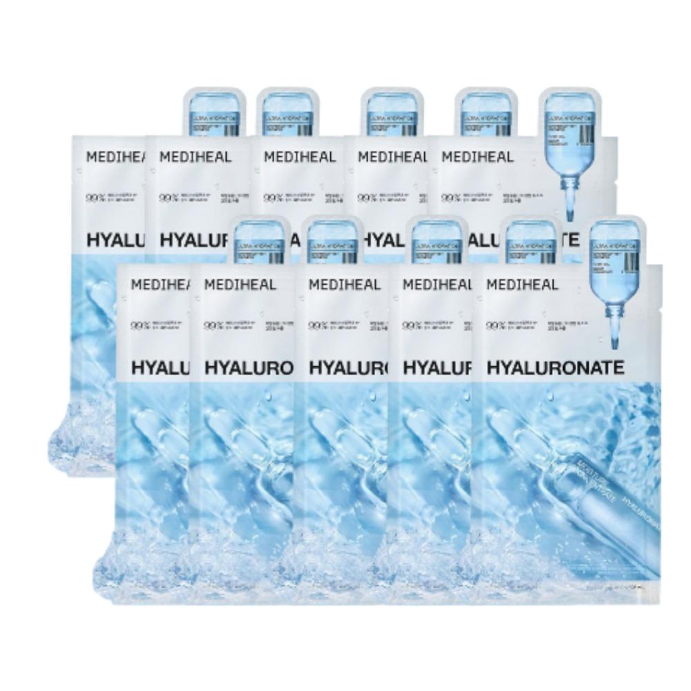 MEDIHEAL Essential Mask Hyaluronic Acid Intensive Hydration Sheet Mask Set 10+1pcs