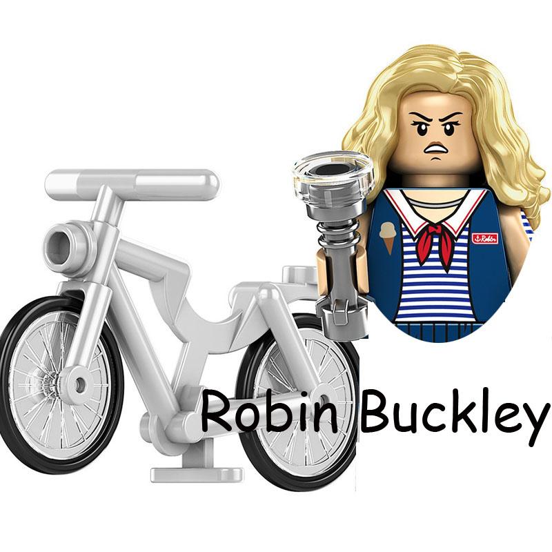 The Terrible Movie Upside Down Dustin Mike Lucas Will Eleven Model Building Blocks Enlighten Action Figure Toys For Children