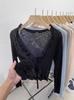French Ribbed Lace-Up Cardigan - Long Sleeve Knit Shawl for Spring 2026 Women’s Collection