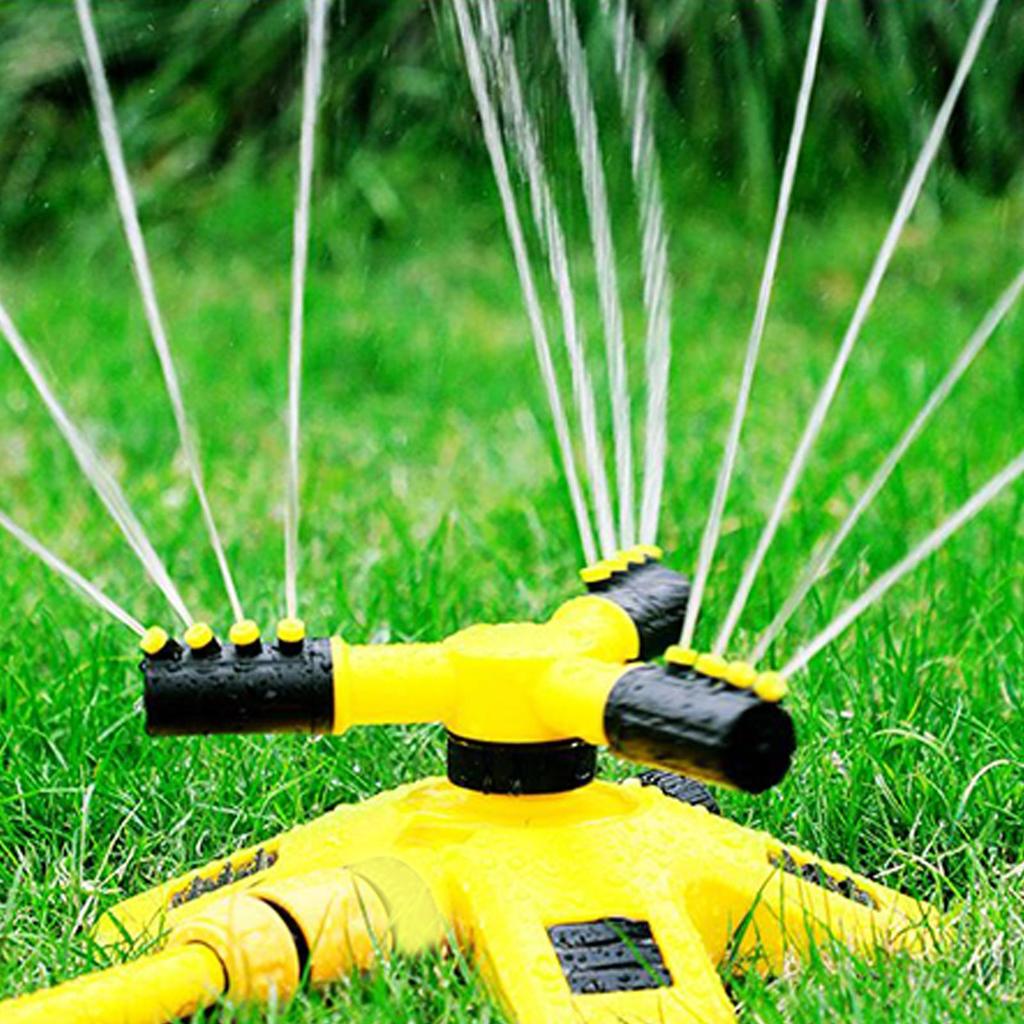 Lawn Sprinkler Garden Grass Watering Yard Sprinkler 360 Degree Rotating Irrigation System Automatic with Adjustable Spray