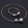 Trendy Gold-Silver Choker Bracelet & Necklace Set - Daily, Popular Ornaments for Bridesmaids & Photoshoots (2022)